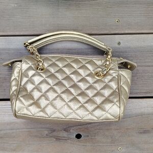 Aldo Gold Quilted Shoulder Bag